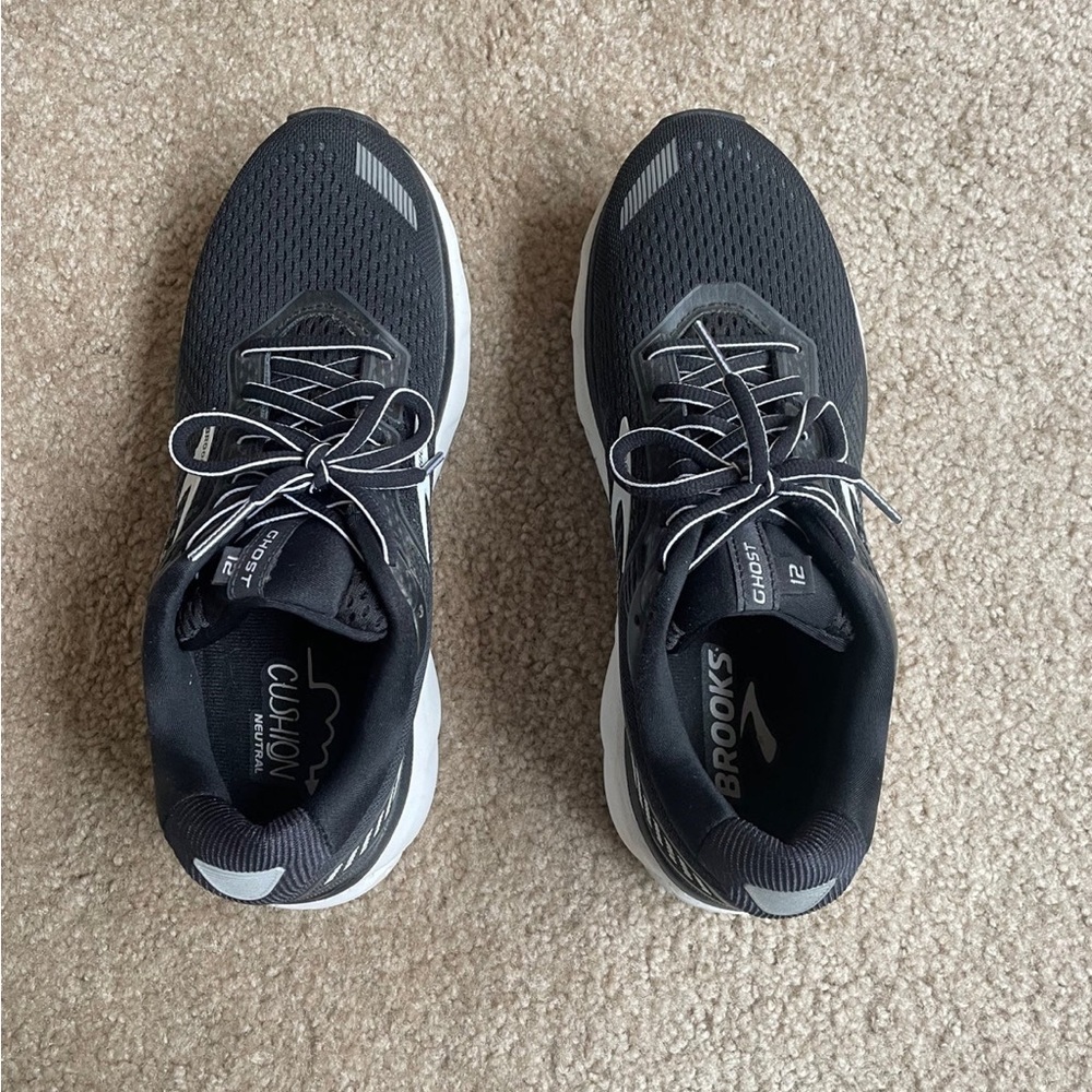 Brooks Black and White Athletic Shoes